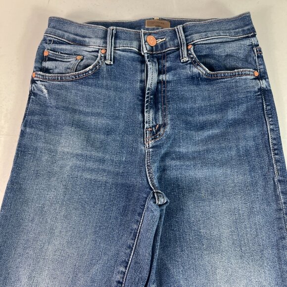 Mother Jeans Women's 26x26* Insider Crop Step Chew Blue Distressed Denim Tag 25 - Picture 2 of 15